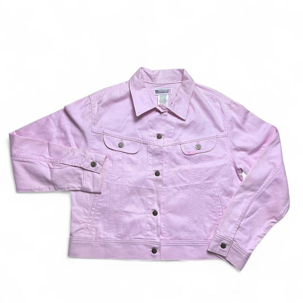 Lee Jeans National Denim Day 90s Vintage Pink Trucker Jacket Large